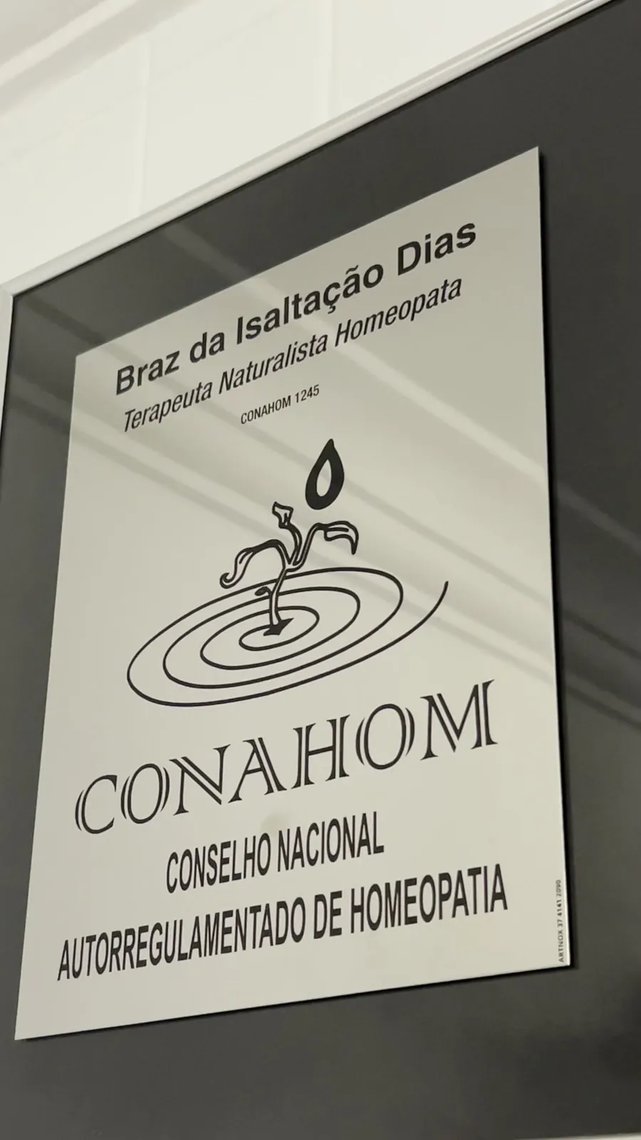 Placa de registro do Braz no CONAHOM